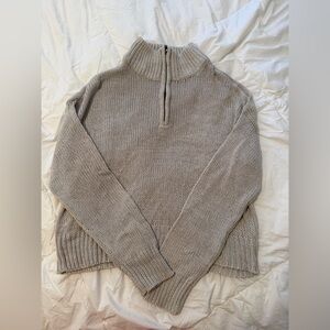 Harper Heritage Chunky Knit Quarter Zip Sweater Size M